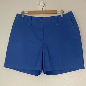 Talbots Womens Blue Bermuda Shorts Dressy Classic Flat Front Design Size 16P